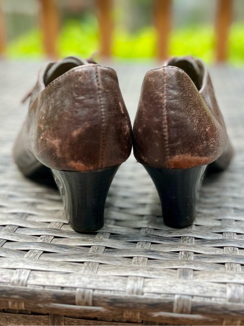 Aerosoles Aristocrat Brown Oxfords Lace-Up Vintage-Inspired Heels - Picture 7 of 9